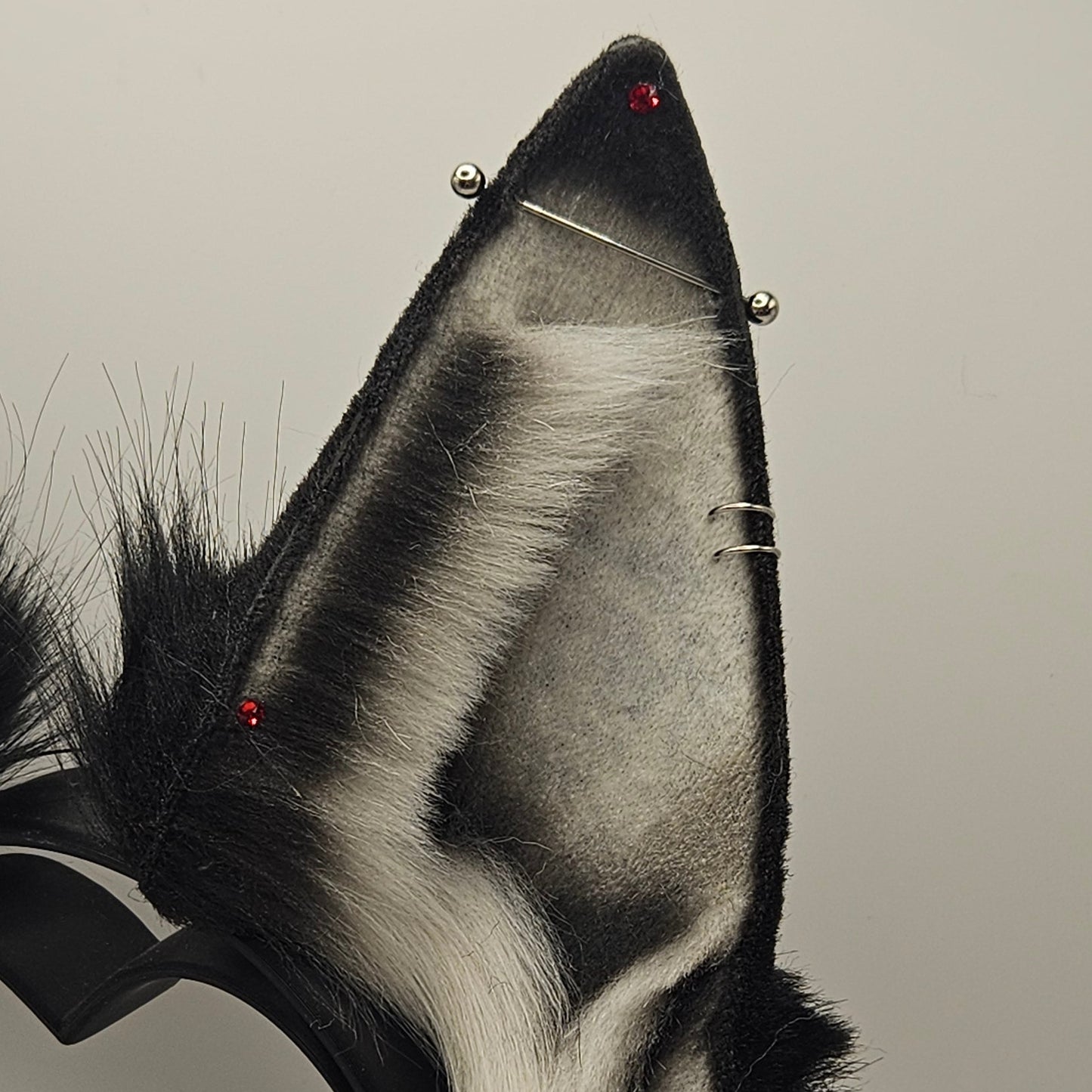 🐺🔥 Loona-Inspired Cosplay Ears (Silver Industrial Piercing)🔥🐺