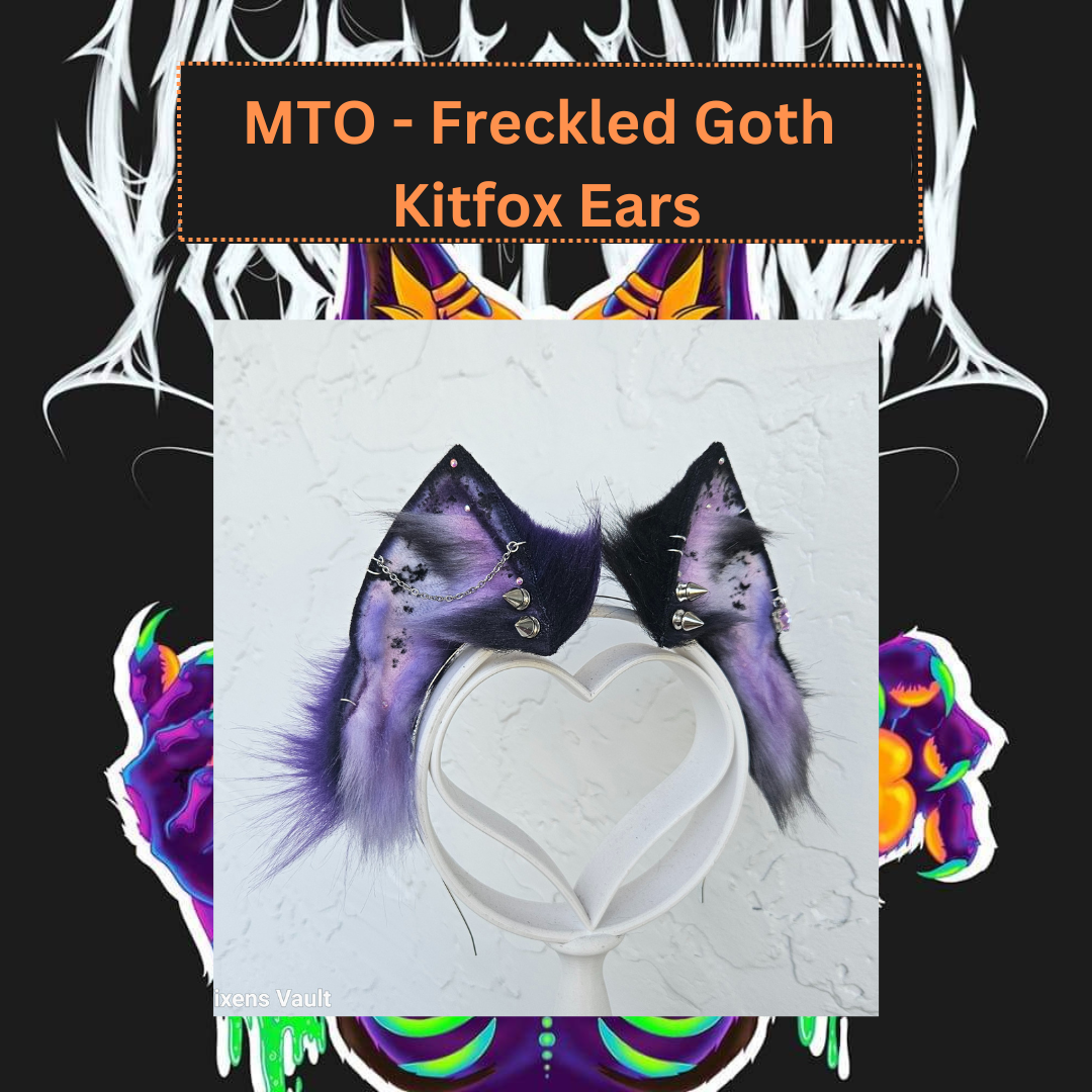 MTO Freckled Goth Kitfox Ears