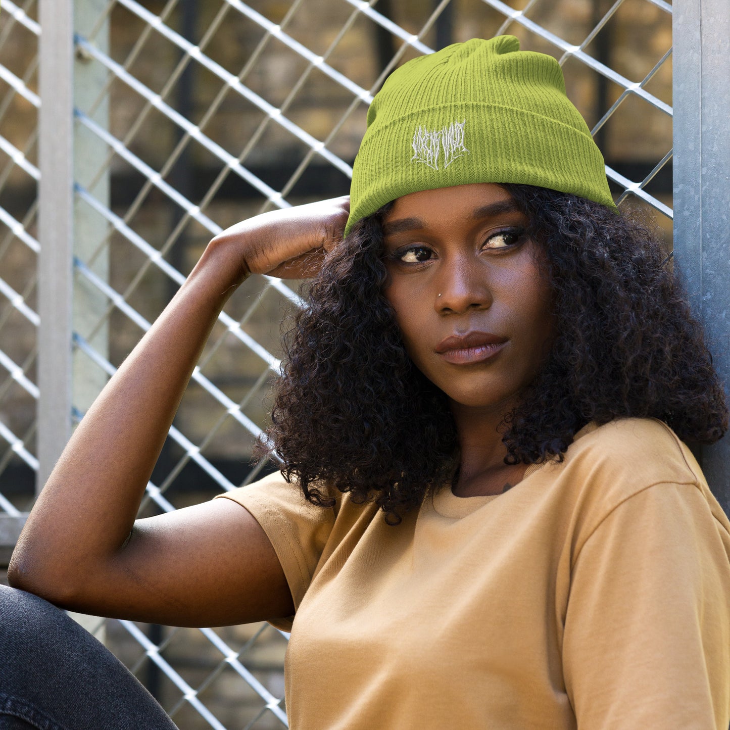 Organic ribbed beanie