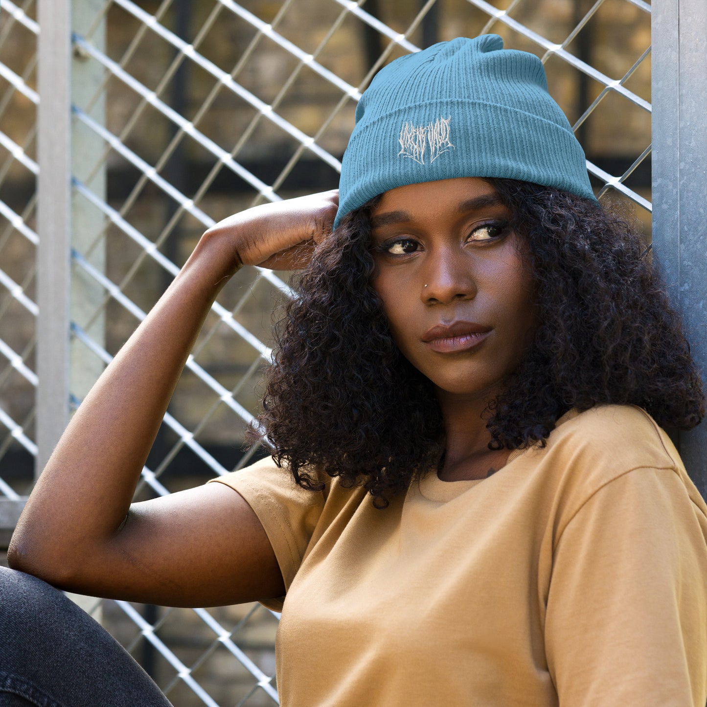 Organic ribbed beanie