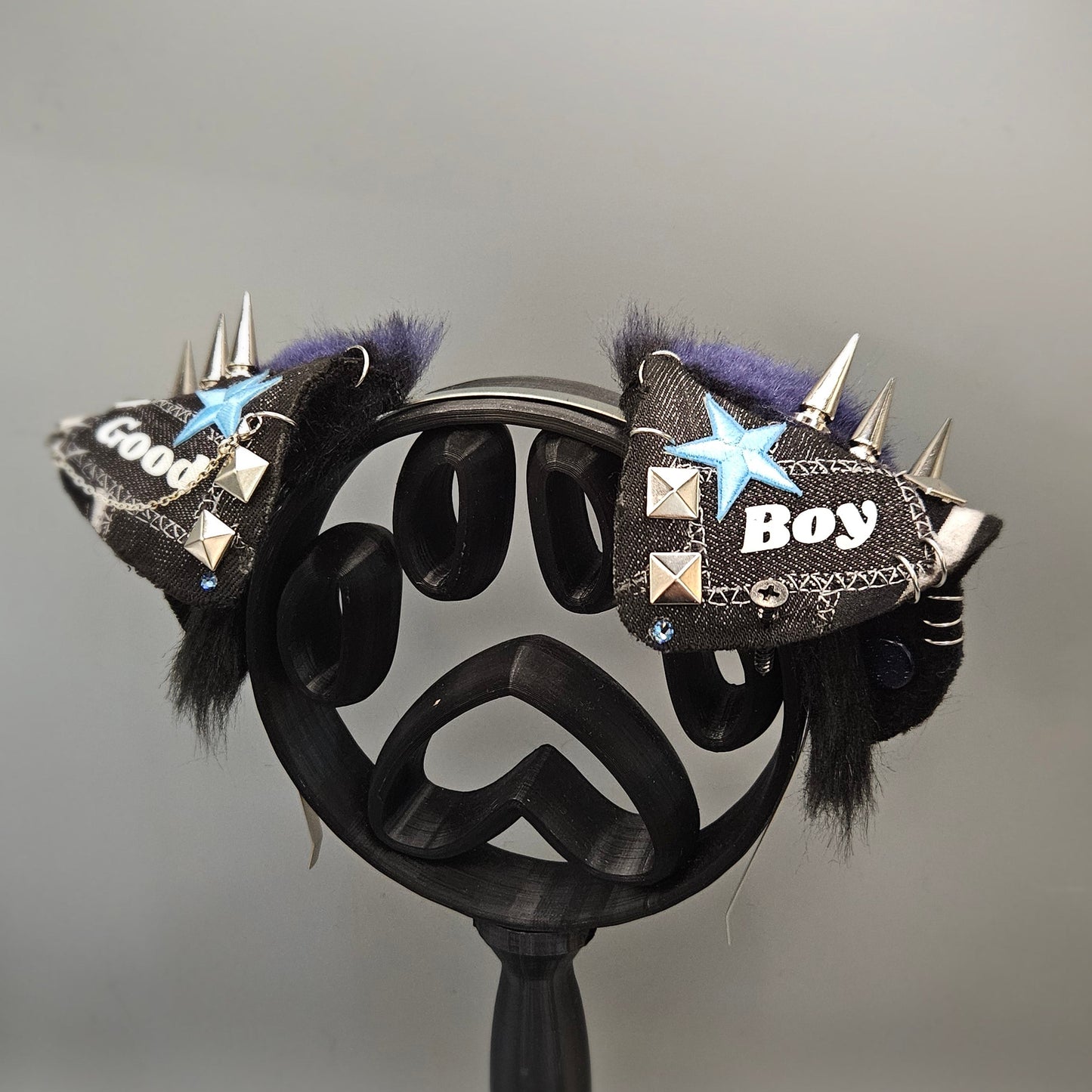 💙🖤 "GOOD BOY” Battle Jacket Puppy Ears 🖤💙