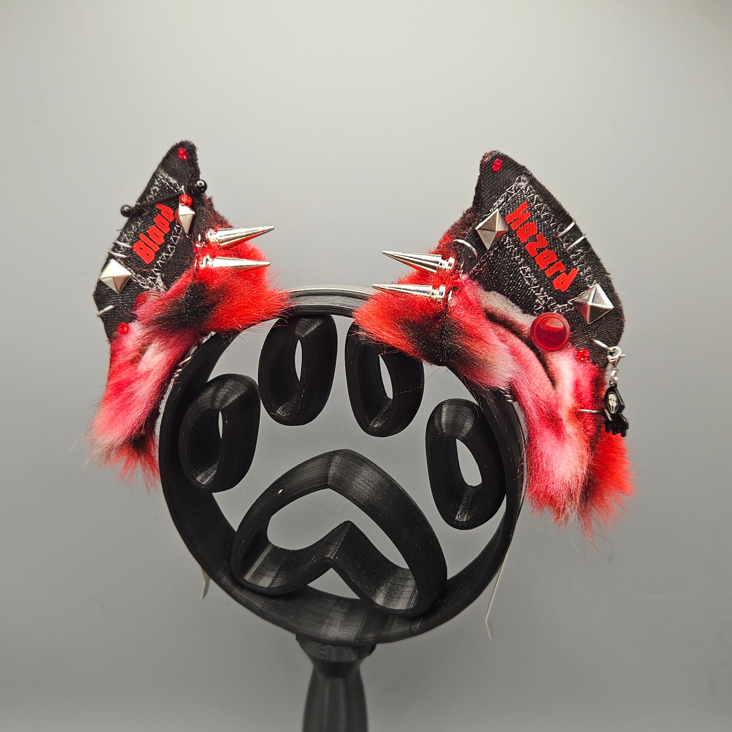 🩸🦇 “Blood Hazard” Battle Jacket Vampire Bat Ears 🦇🩸