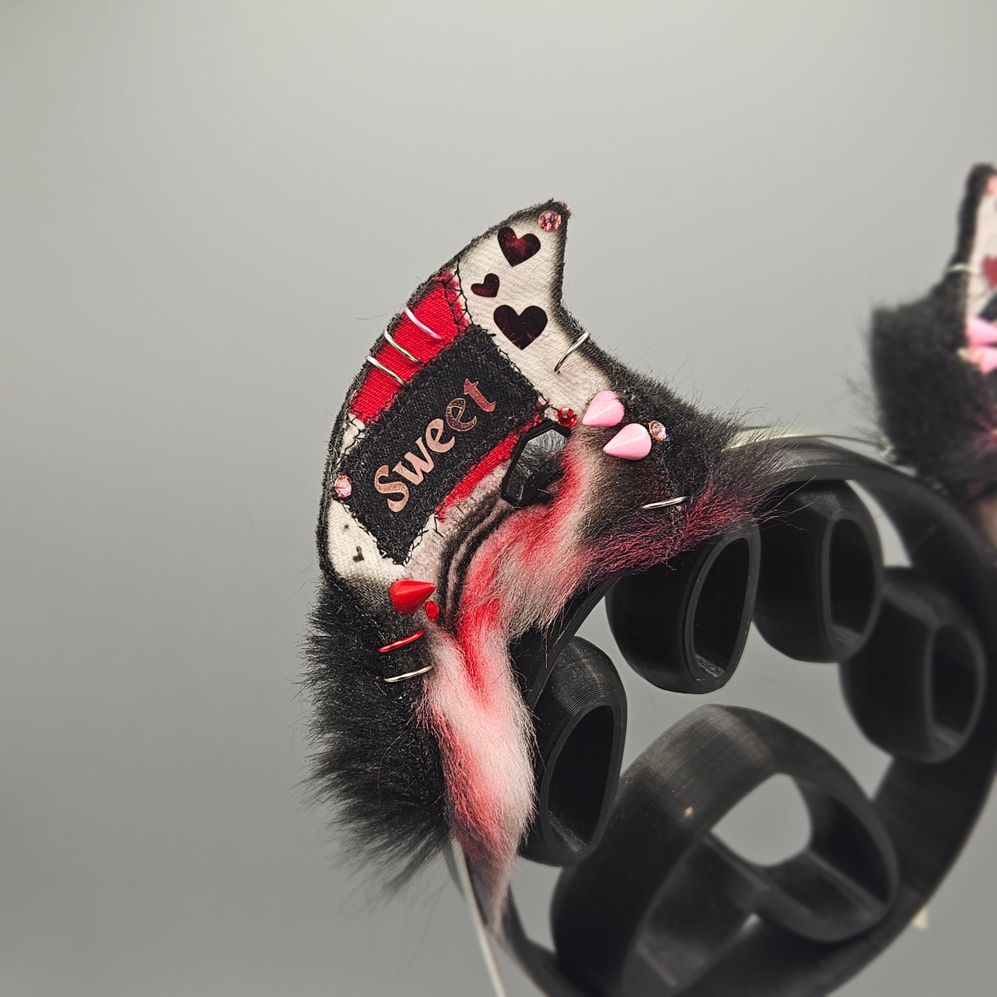 🦇💖 “Love Core” Battle Jacket Vampire Bat Ears 💖🦇