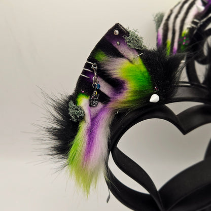 🪲🐾🖤Beetlejuice CrossFox Ears🖤🐾🪲