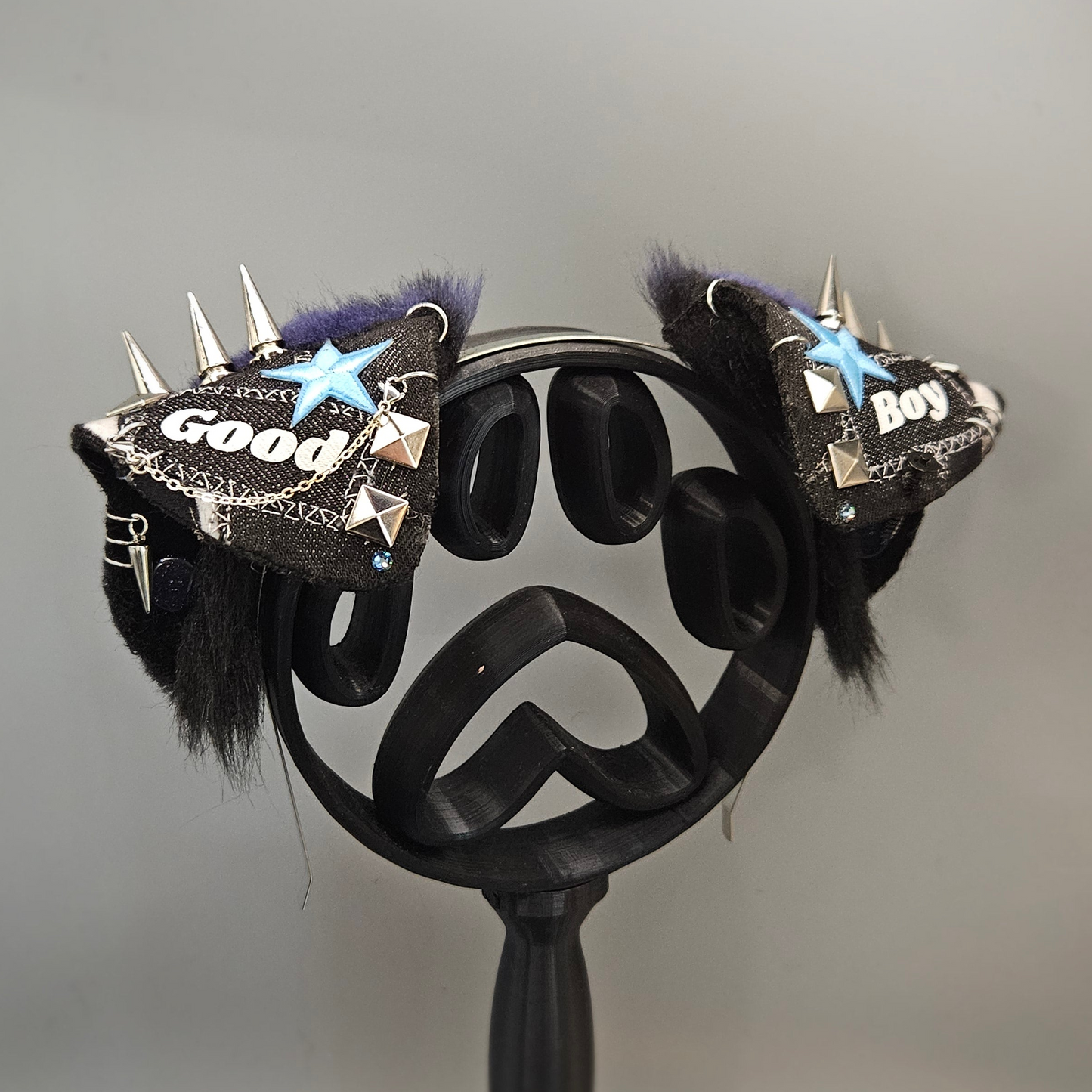 💙🖤 "GOOD BOY” Battle Jacket Puppy Ears 🖤💙