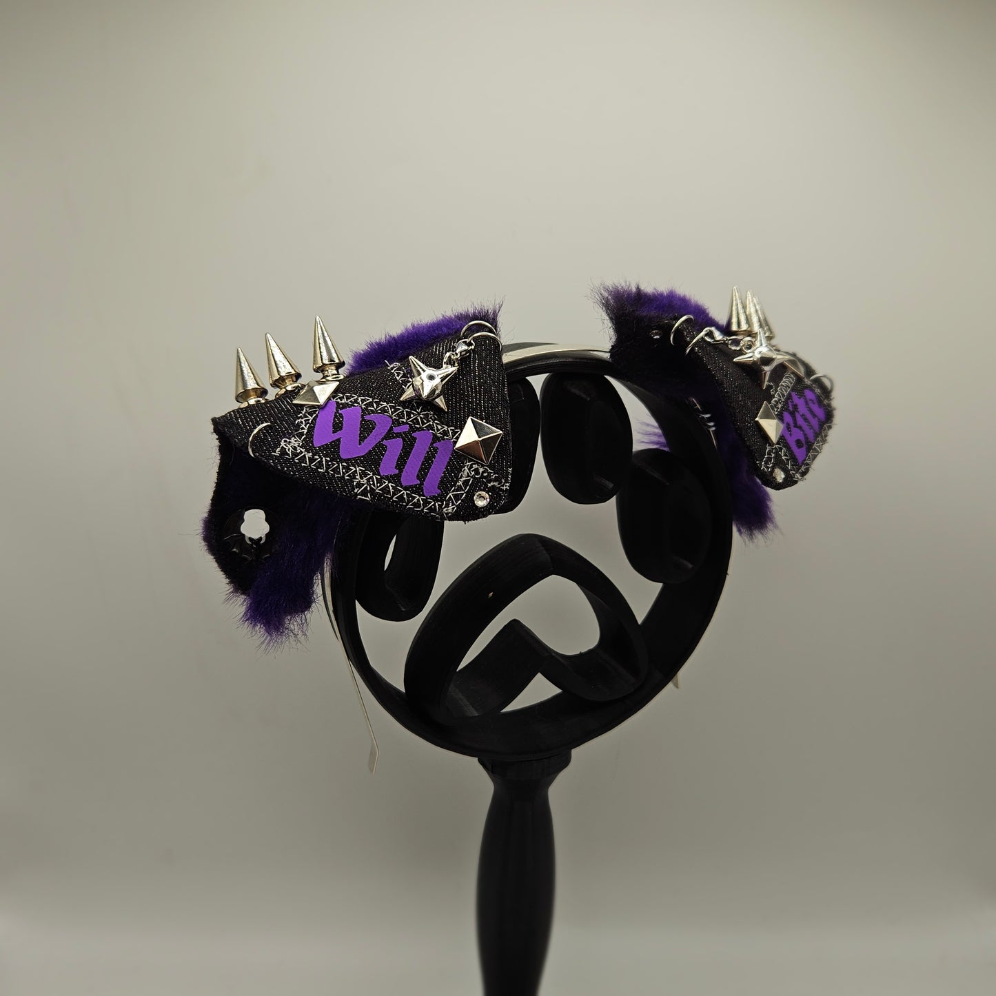 💜 “WILL BITE” Battle Vest Puppy Ears🖤