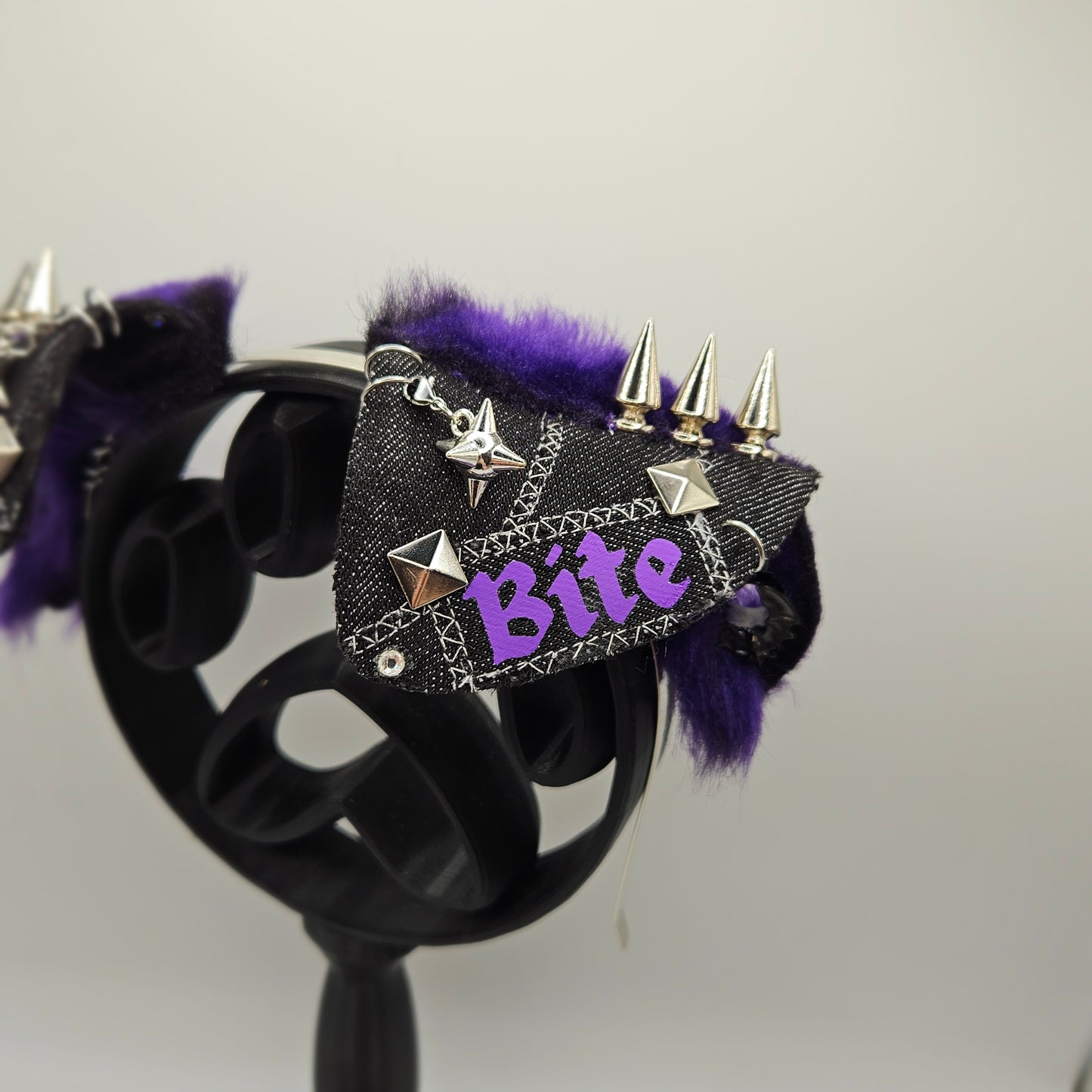 💜 “WILL BITE” Battle Vest Puppy Ears🖤