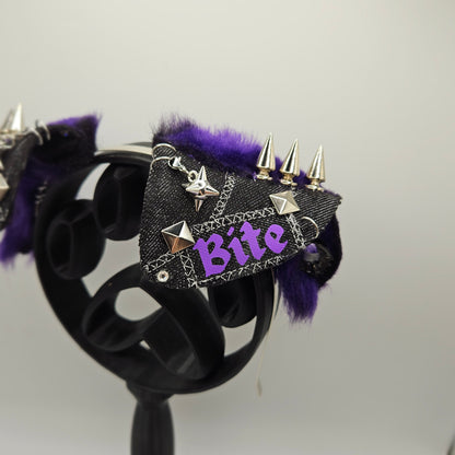 💜 “WILL BITE” Battle Vest Puppy Ears🖤