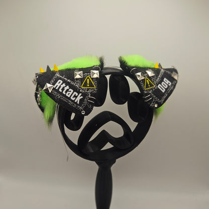 💚 “ATTACK DOG” Battle Jacket Puppy Ears 🖤