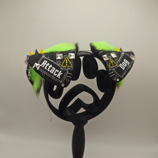 💚 “ATTACK DOG” Battle Jacket Puppy Ears 🖤