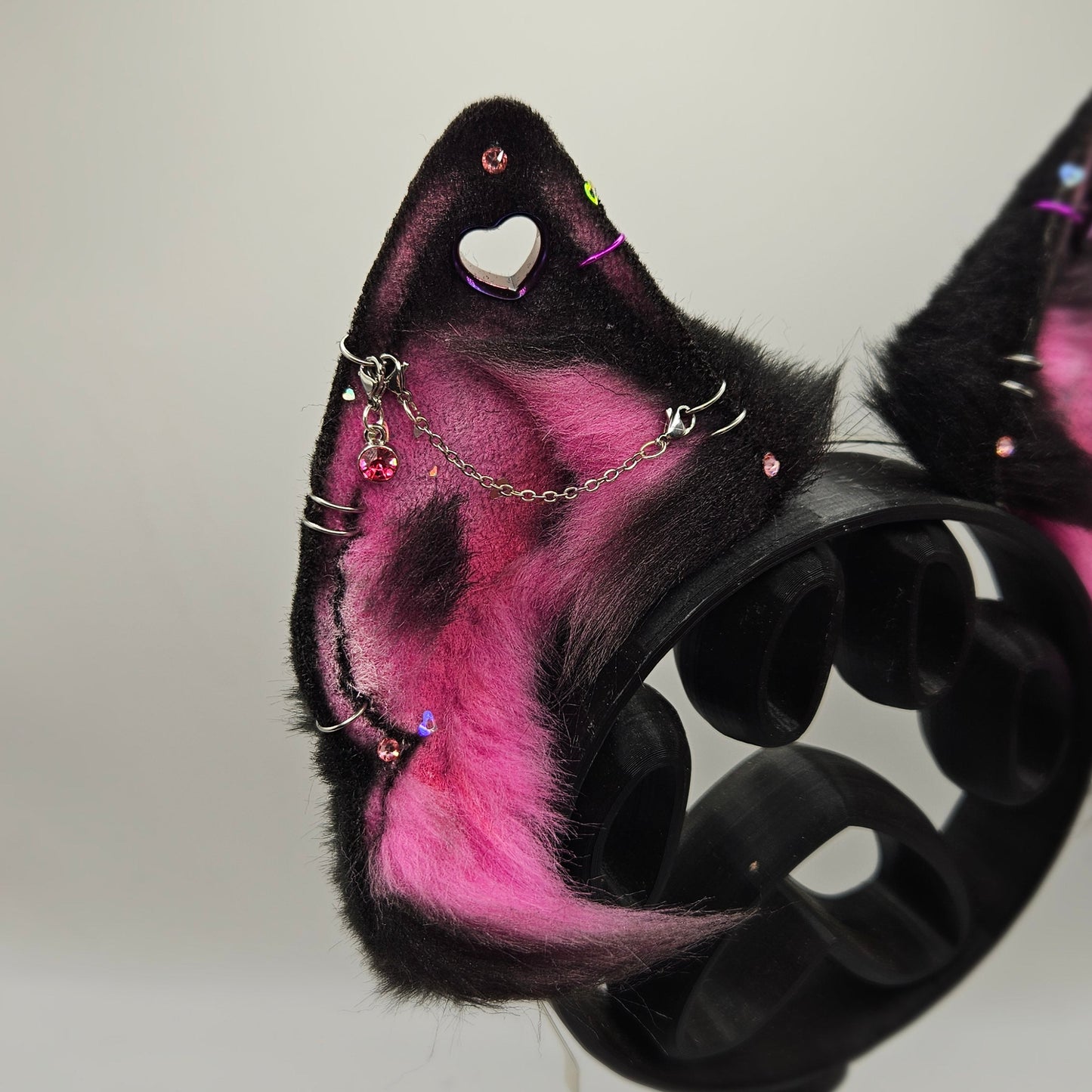 Black and Pink Shephard Ears