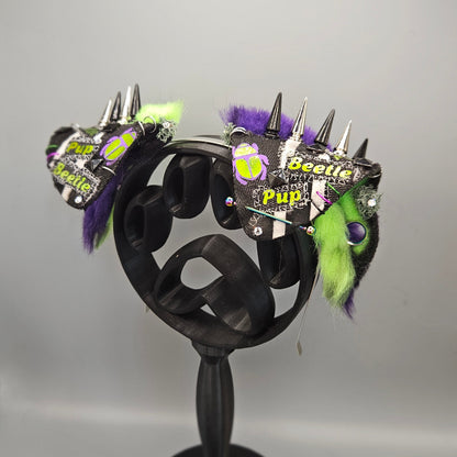 💚🪲 “BEETLE PUP BEETLE PUP BEETLE PUP” Battle Jacket Puppy Ears 🪲💚