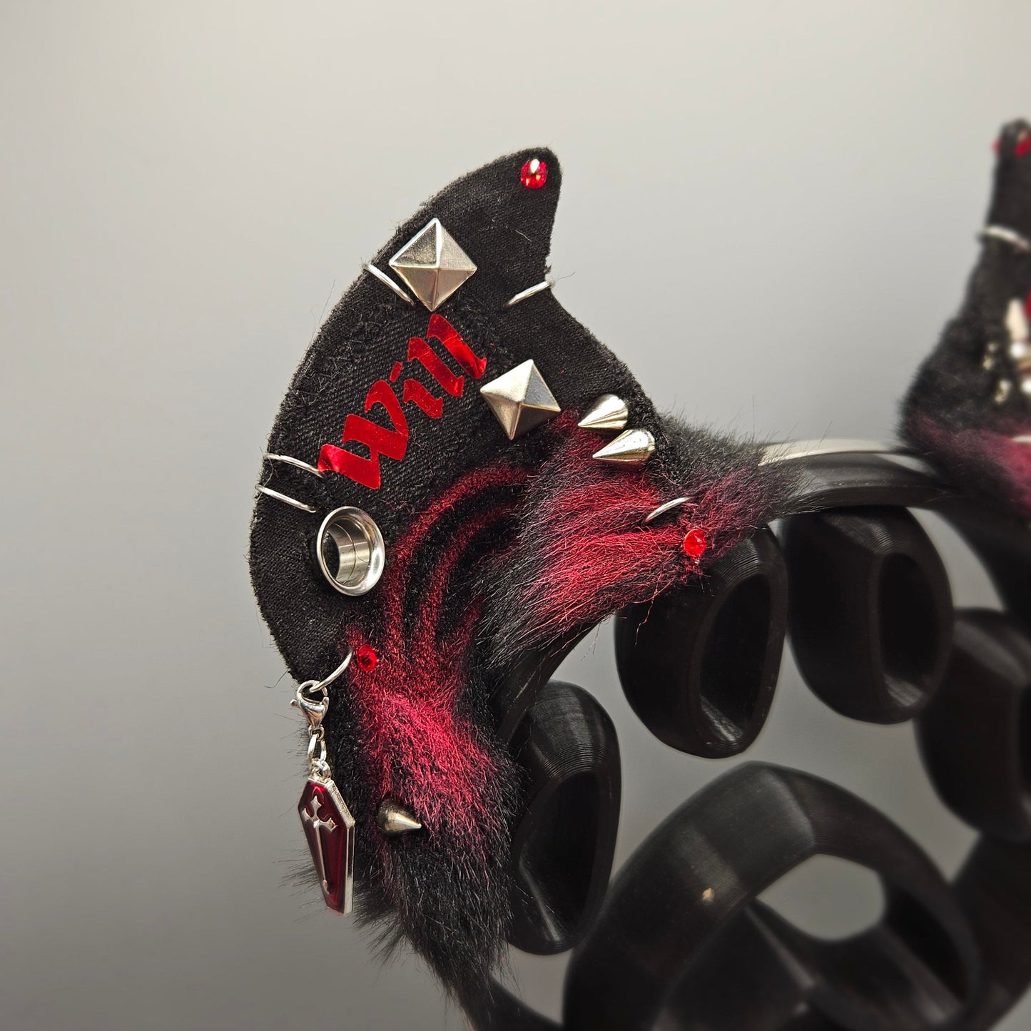 🩸⛓️ “WILL BITE” Battle Jacket Vampire Bat Ears ⛓️🩸
