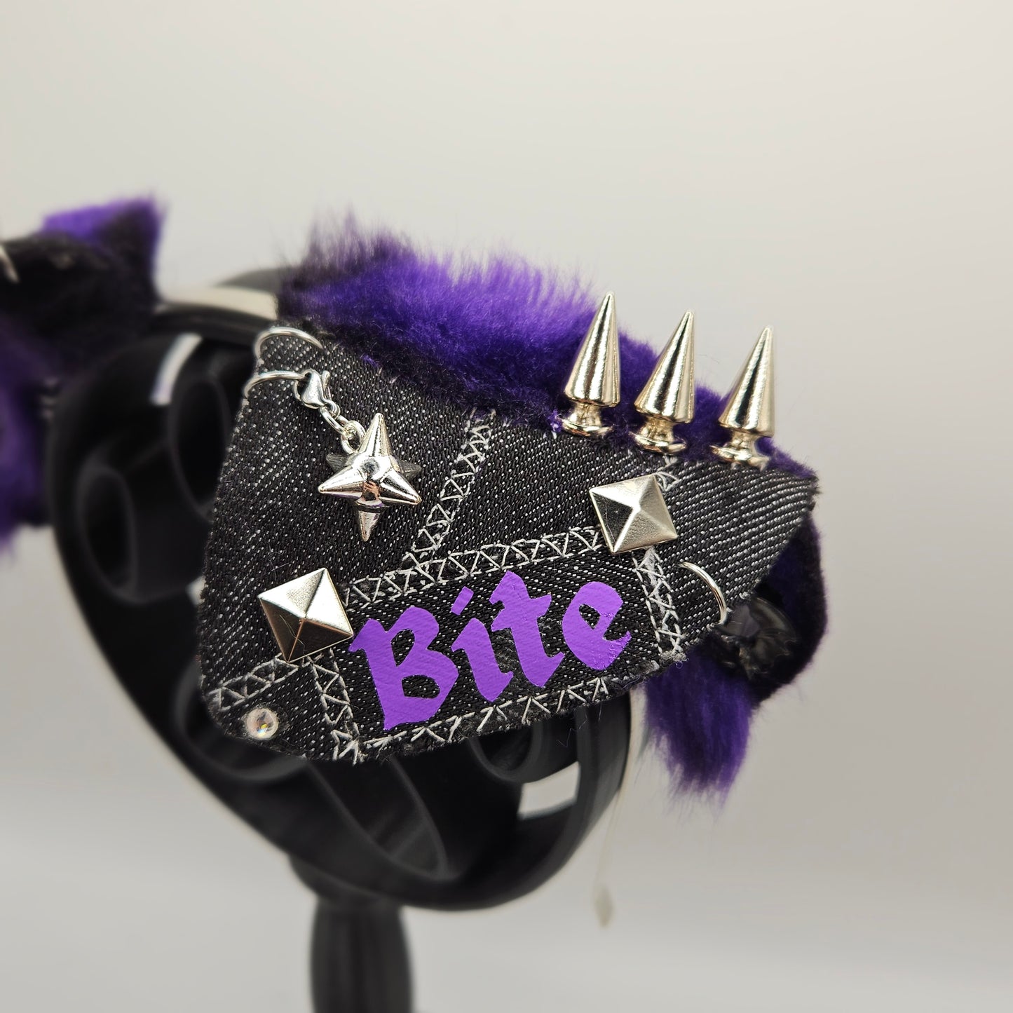 💜 “WILL BITE” Battle Vest Puppy Ears🖤