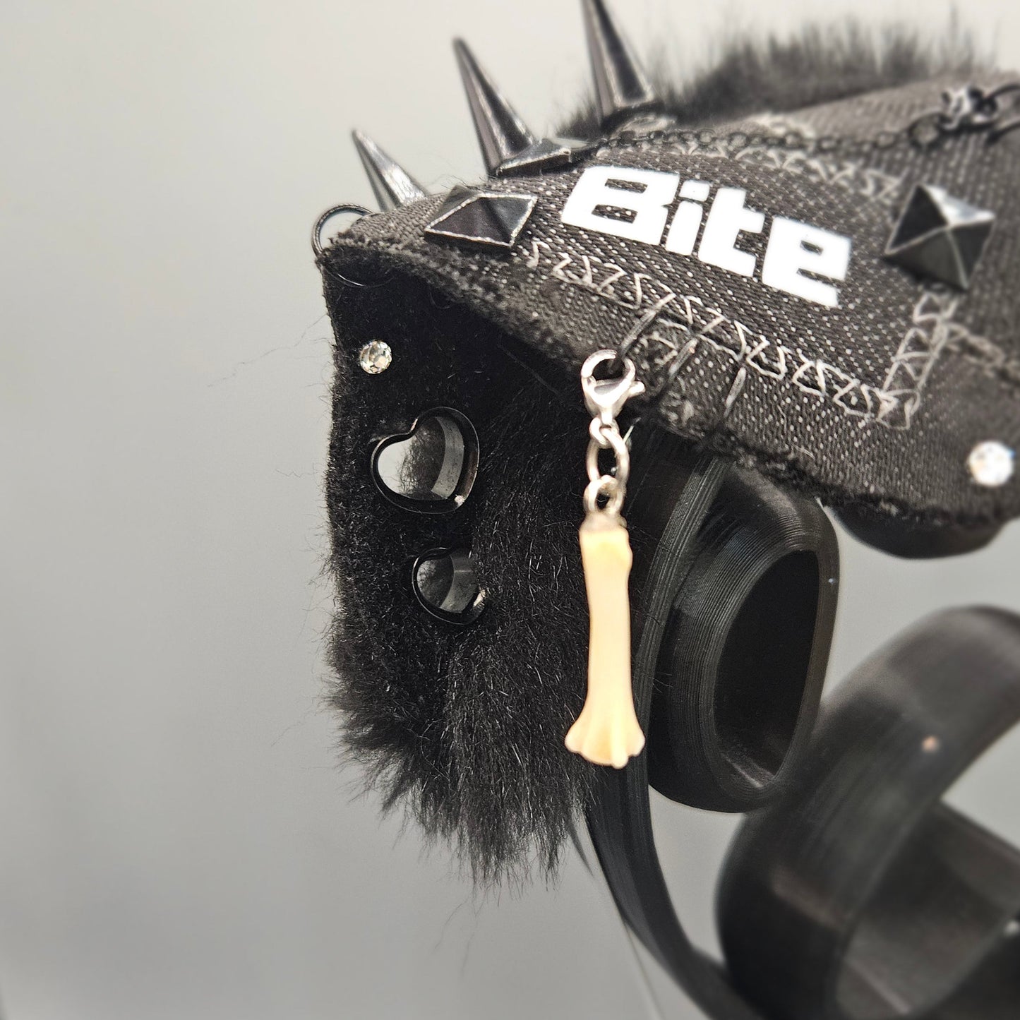 🖤⚠️ “BITE RISK” Black Out Battle Jacket Puppy Ears ⚠️🖤