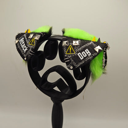 💚 “ATTACK DOG” Battle Jacket Puppy Ears 🖤