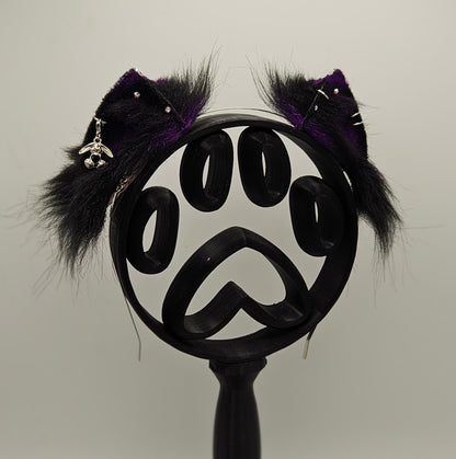 🖤 Spellbound Blackout XS Kitten Ears 🖤 (Bunny Charm.)