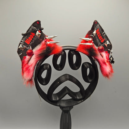 🩸🦇 “Blood Hazard” Battle Jacket Vampire Bat Ears 🦇🩸
