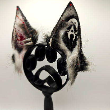 🐾🩸 Pointed Pup – Scream Themed Ears 🐾🩸