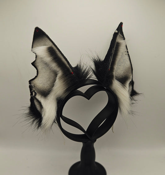 🐺🔥 Loona-Inspired Cosplay Ears (Silver Industrial Piercing)🔥🐺