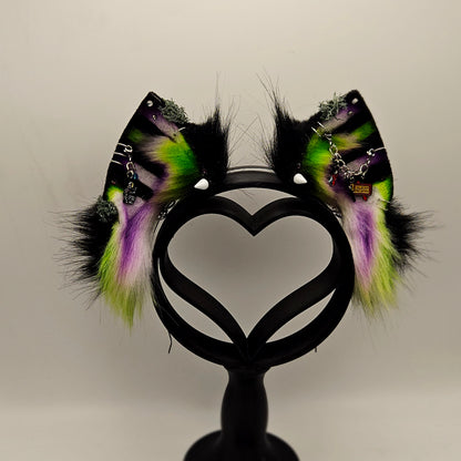 🪲🐾🖤Beetlejuice CrossFox Ears🖤🐾🪲