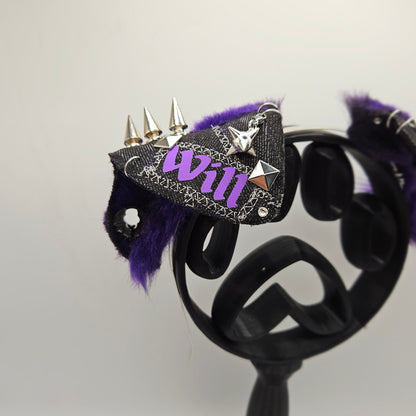 💜 “WILL BITE” Battle Vest Puppy Ears🖤