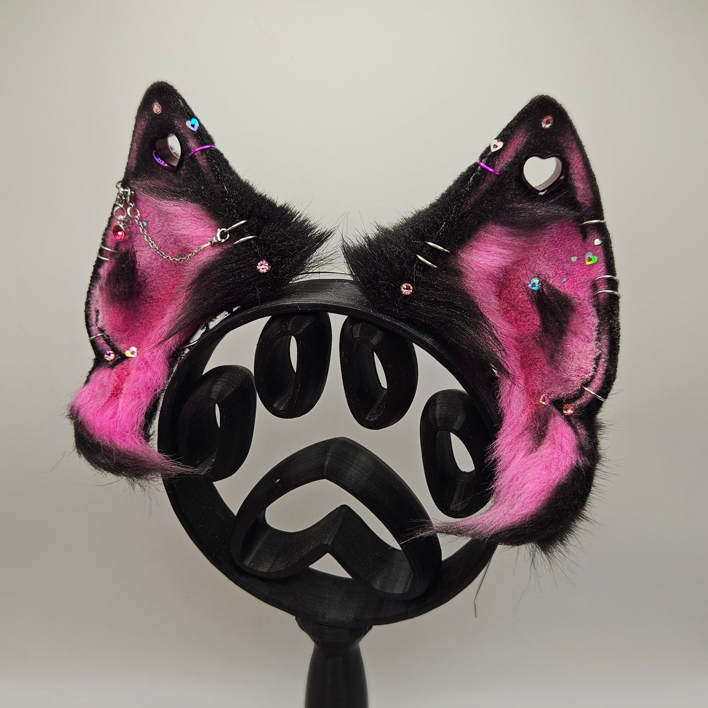 Black and Pink Shephard Ears