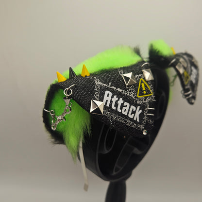 💚 “ATTACK DOG” Battle Jacket Puppy Ears 🖤