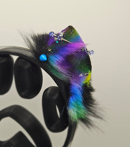 🌌🐾💜 Galaxy XS-Kitten Ears (Blue Spikes.) 💜🐾🌌