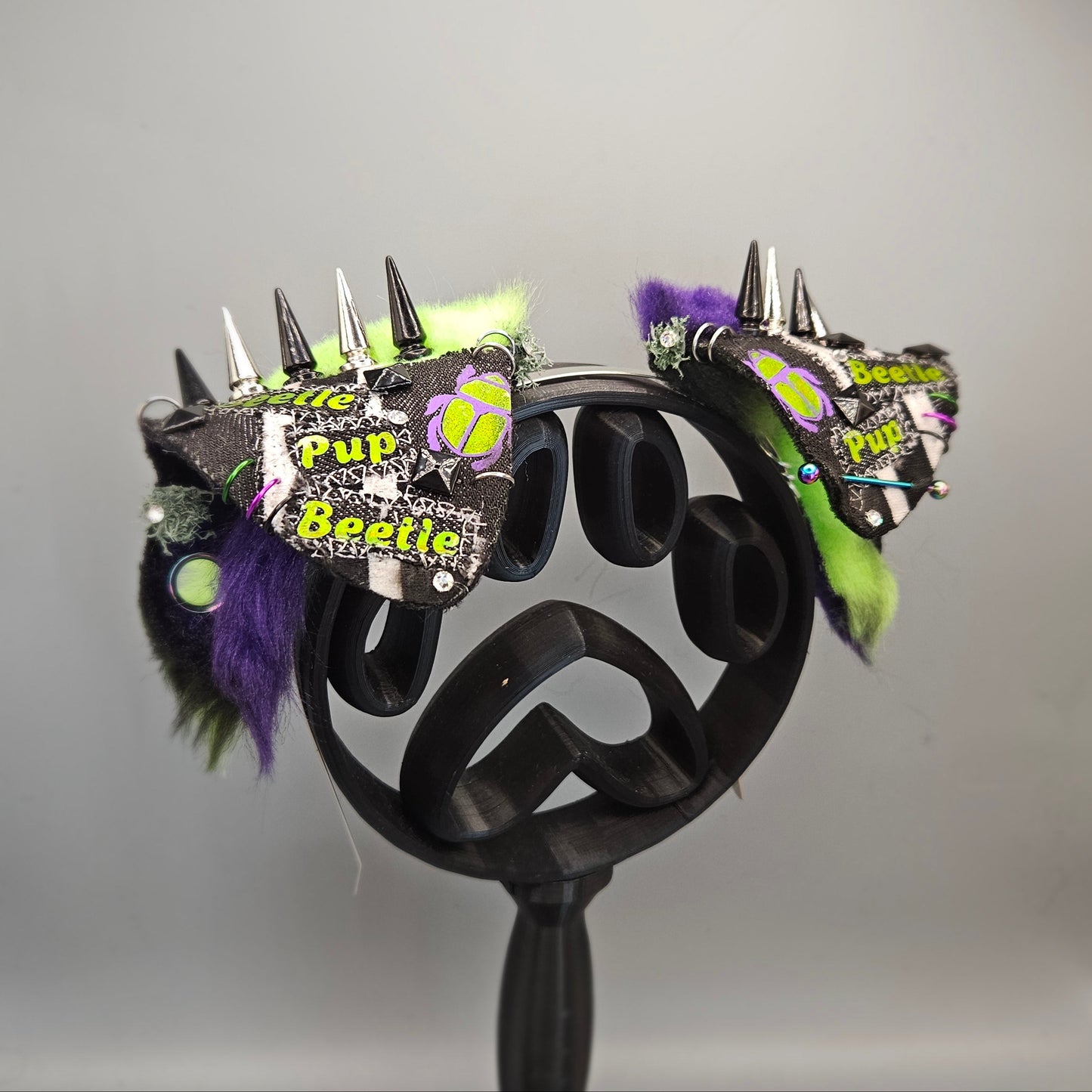 💚🪲 “BEETLE PUP BEETLE PUP BEETLE PUP” Battle Jacket Puppy Ears 🪲💚