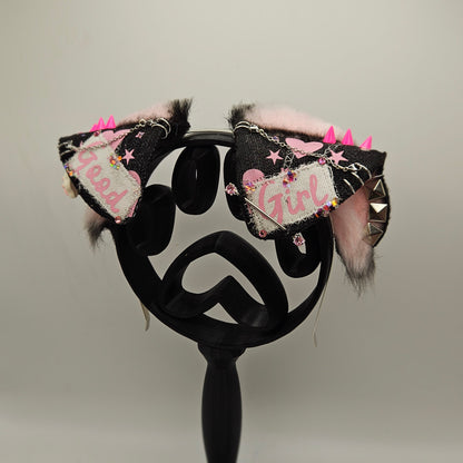 💗 “GOOD GIRL” Battle Jacket Puppy Ears 💗
