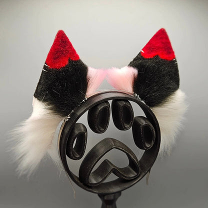 🪡❤️🤍🖤 Velmend Heart Fennec Ears 🖤🤍❤️🪡