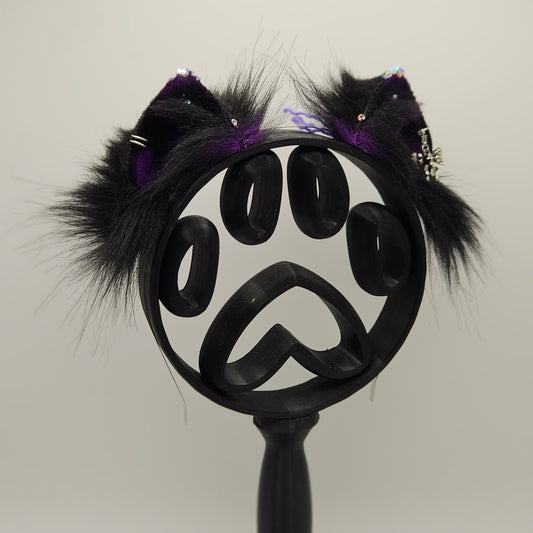 🖤 Spellbound Blackout XS Kitten Ears 🖤 (Bow Charm.)