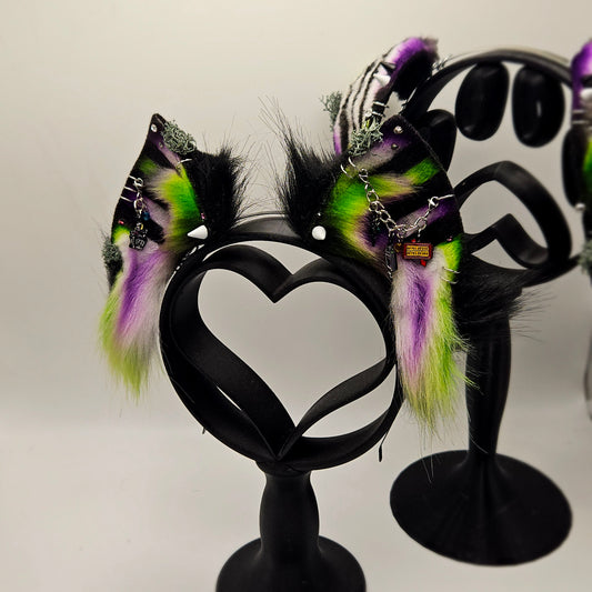🪲🐾🖤Beetlejuice CrossFox Ears🖤🐾🪲