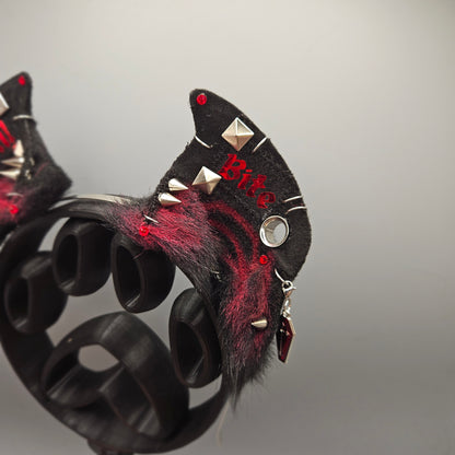 🩸⛓️ “WILL BITE” Battle Jacket Vampire Bat Ears ⛓️🩸