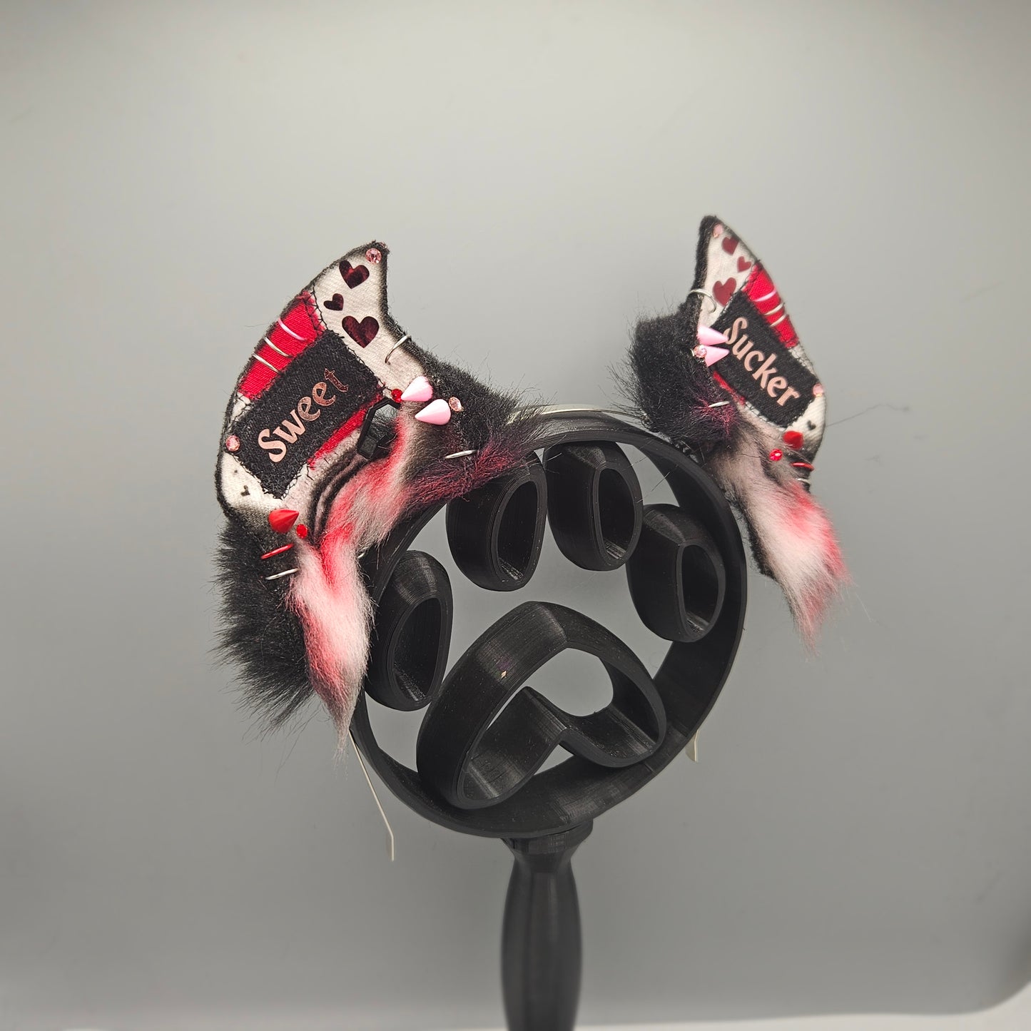 🦇💖 “Love Core” Battle Jacket Vampire Bat Ears 💖🦇