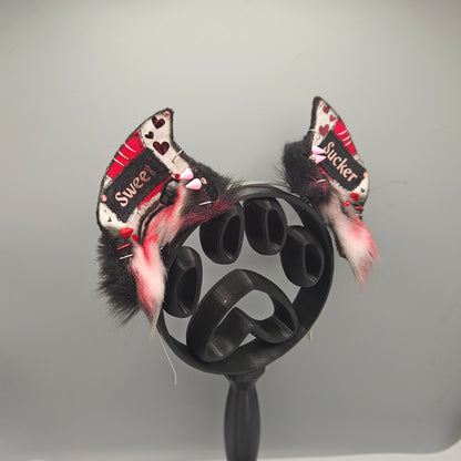 🦇💖 “Love Core” Battle Jacket Vampire Bat Ears 💖🦇