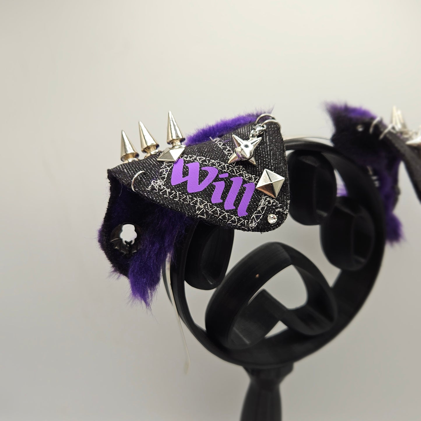 💜 “WILL BITE” Battle Vest Puppy Ears🖤