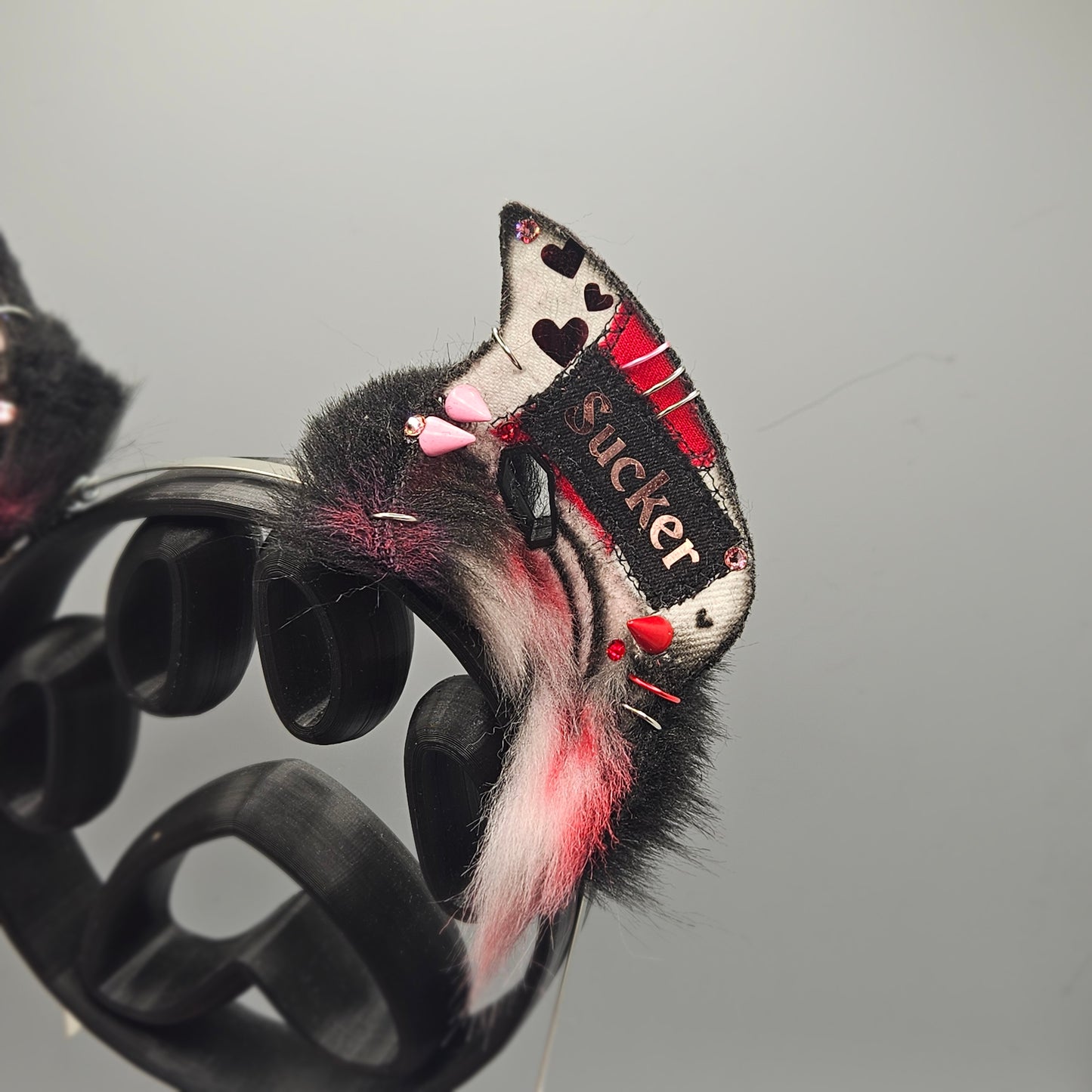 🦇💖 “Love Core” Battle Jacket Vampire Bat Ears 💖🦇