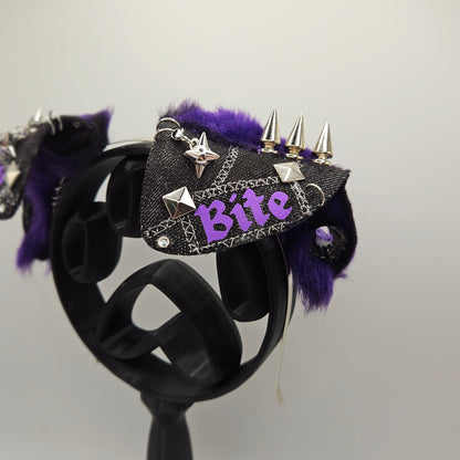 💜 “WILL BITE” Battle Vest Puppy Ears🖤
