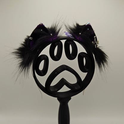 🖤 Spellbound Blackout XS Kitten Ears 🖤 (Bow Charm.)