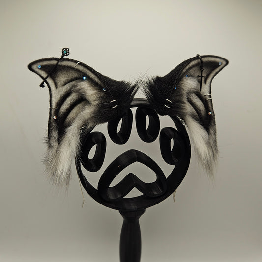 🦇🖤🌑 Monochrome Bat Ears 🌑🖤🦇