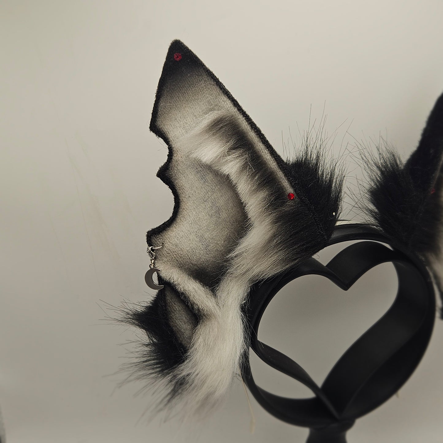 🐺🔥 Loona-Inspired Cosplay Ears (Black Industrial Piercing)🔥🐺