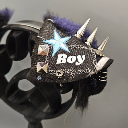 💙🖤 "GOOD BOY” Battle Jacket Puppy Ears 🖤💙