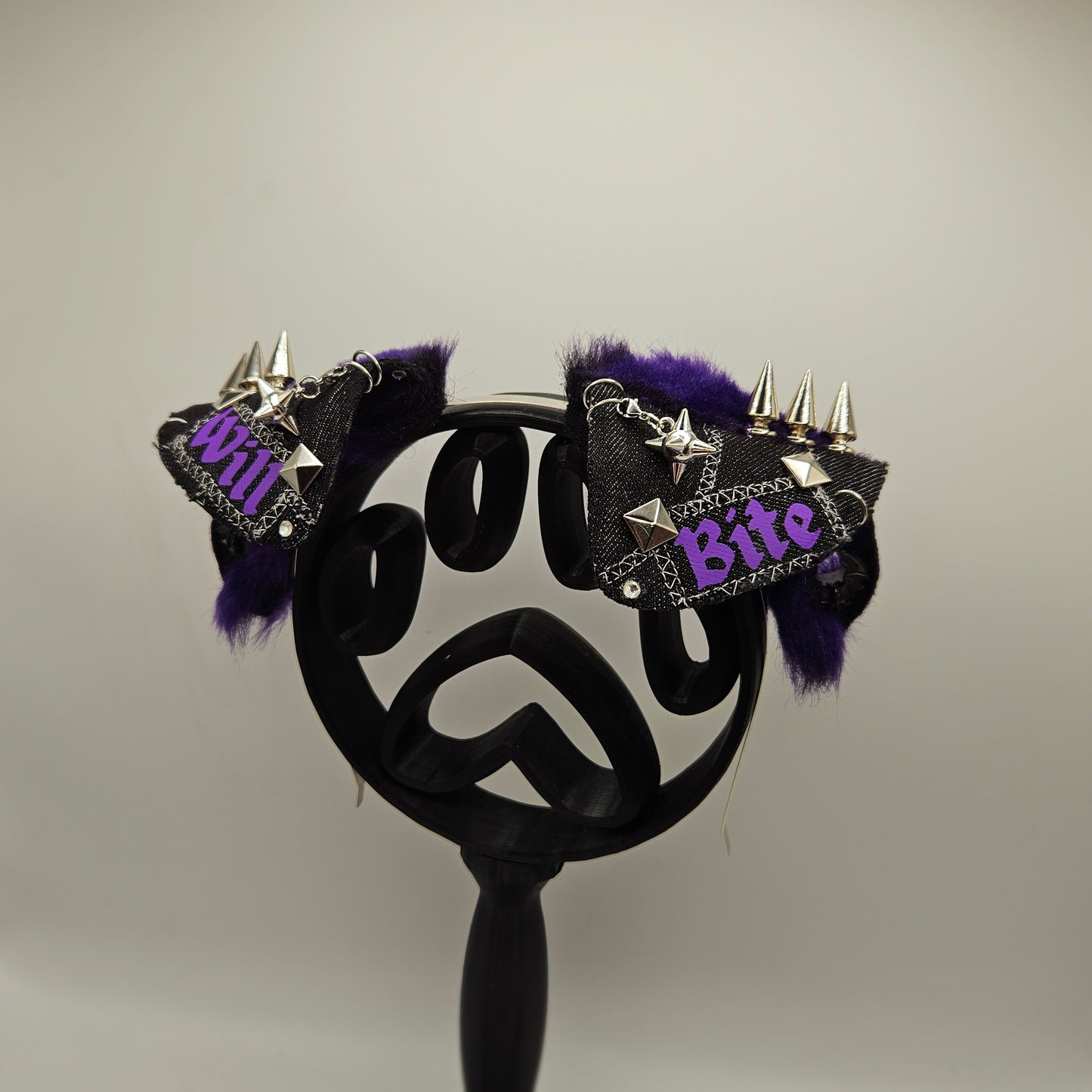 💜 “WILL BITE” Battle Vest Puppy Ears🖤