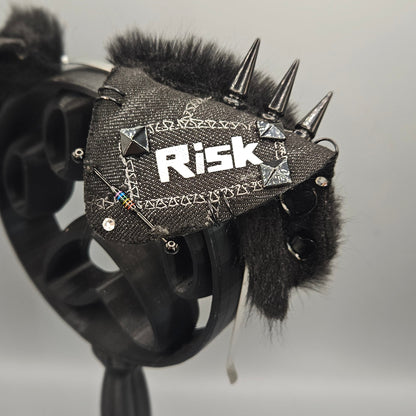 🖤⚠️ “BITE RISK” Black Out Battle Jacket Puppy Ears ⚠️🖤
