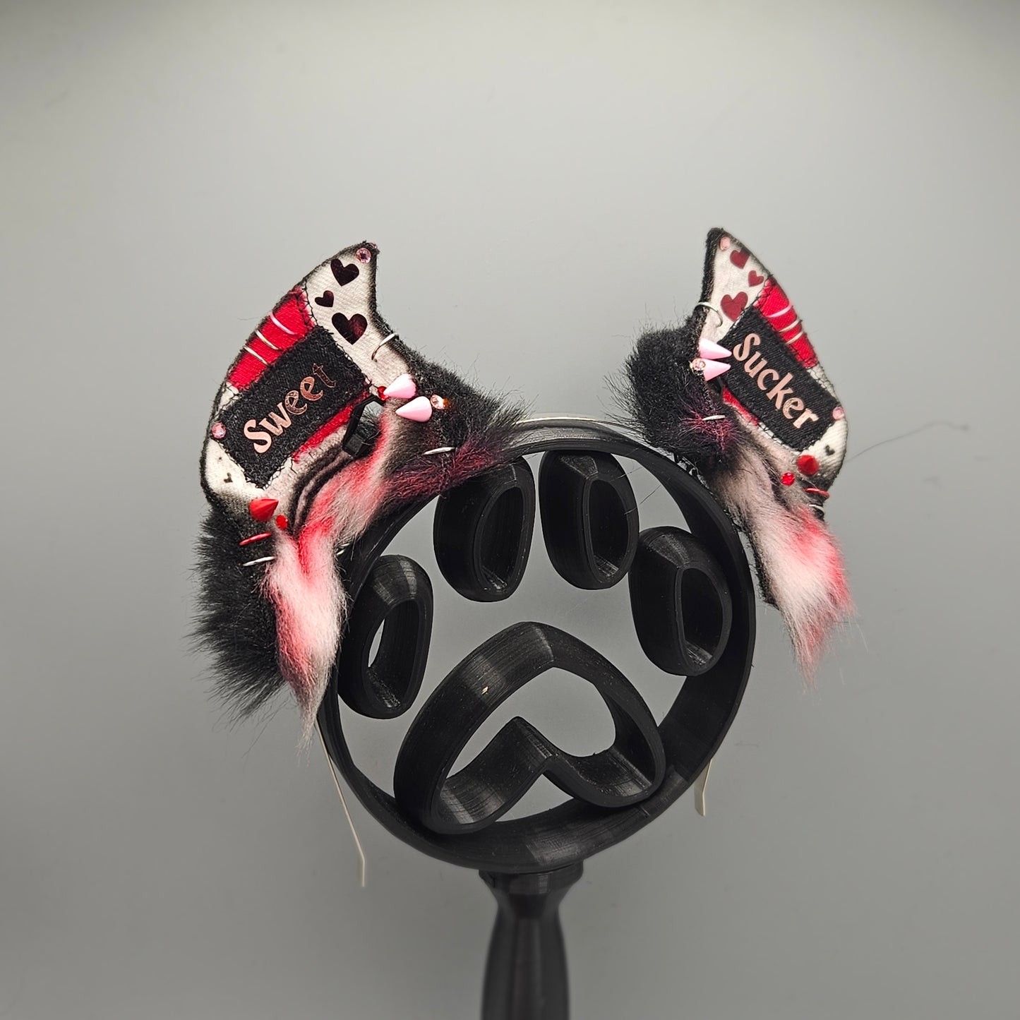 🦇💖 “Love Core” Battle Jacket Vampire Bat Ears 💖🦇