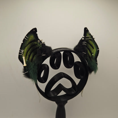 🖤💚🦇 Green & Black Vampire Bat Ears 🦇💚🖤