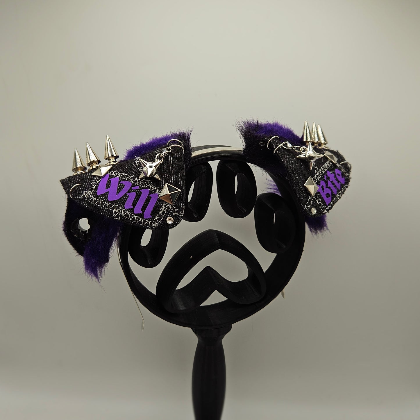 💜 “WILL BITE” Battle Vest Puppy Ears🖤