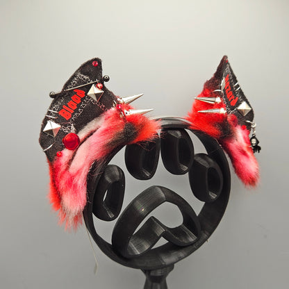 🩸🦇 “Blood Hazard” Battle Jacket Vampire Bat Ears 🦇🩸